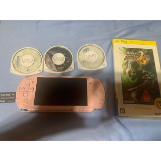 プレイステーションポータブル(PlayStation Portable)のpsp ソフト4つ＋ダウンロード1＋充電器(携帯用ゲーム機本体)