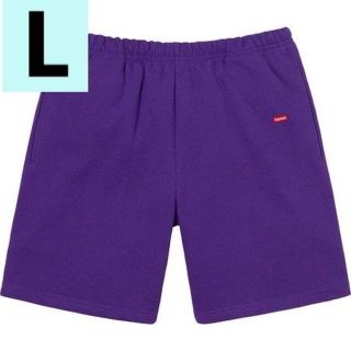 シュプリーム(Supreme)のL 21SS Supreme Small Box スウェット ショーツ 紫(ショートパンツ)