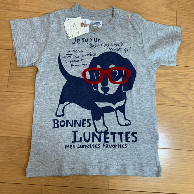 新品未使用　95 tシャツ　グレー　男の子 キッズ/ベビー/マタニティのキッズ服男の子用(90cm~)(Tシャツ/カットソー)の商品写真