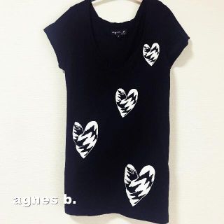 アニエスベー(agnes b.)の【agnes b】Julien Langendorff BLKハート Tシャツ(Tシャツ(半袖/袖なし))