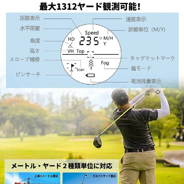 【新品未開封】ABASK ゴルフ 距離計 レーザー