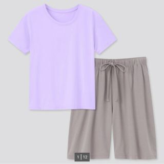 ユニクロ(UNIQLO)のユニクロ　ラウンジセット　エアリズム　M(ルームウェア)