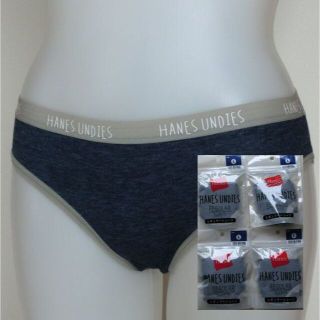 ヘインズ(Hanes)の【L】 ４枚セット　Hanes　紺　ウィメンズ レギュラーショーツ　p0146(ショーツ)