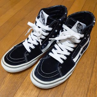 エックスガール(X-girl)のX-girl × VANS コラボスニーカー 星柄 黒 6.5(スニーカー)