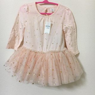 ベビーギャップ(babyGAP)の新品未使用 BabyGAP 星のチュールワンピース 70cm(ワンピース)