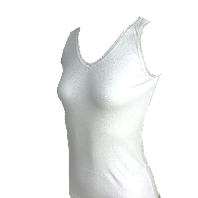 MUJI (無印良品)(ムジルシリョウヒン)の無印良品 2枚 S ホワイト 抗菌防臭 乾燥肌,アトピー肌,乾燥肌でも安心 レディースの下着/アンダーウェア(アンダーシャツ/防寒インナー)の商品写真