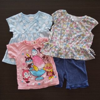 マザウェイズ(motherways)の女の子 90【夏】トップス＆ボトムス 3セット(Tシャツ/カットソー)