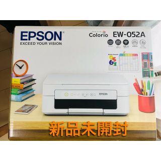 エプソン(EPSON)の[新品] エプソン EW-052A インクジェットプリンター カラリオ ホワイト(PC周辺機器)