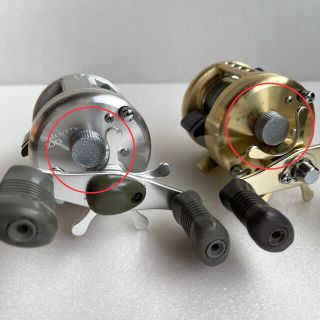 Shimano カルカッタ　92メカニカルブレーキノブのみ　2個　シルバー(リール)