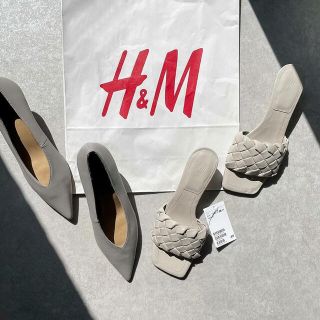 エイチアンドエム(H&M)の新品タグ付き♡インスタ人気完売♡H&M♡サンダルミュール(サンダル)