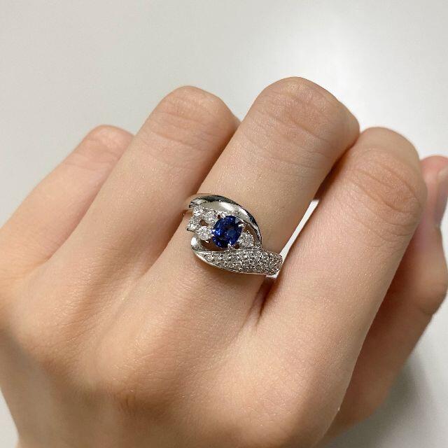 色石リスト指輪在庫リスト↓新品 非加熱コーンフラワーナチュラルサファイア 0.45ct Pt900