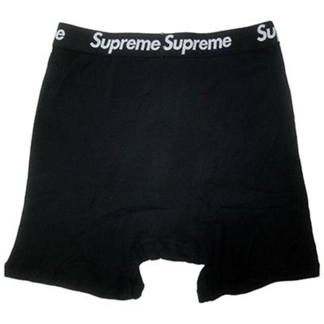 Supreme(シュプリーム)の送料込SUPREMEシュプリームHanesヘインズ別注ボクサーブリーフパンツ黒S メンズのアンダーウェア(ボクサーパンツ)の商品写真