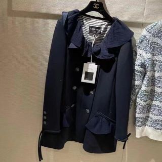 シャネル(CHANEL)のシャネル　かわいいコート(ニットコート)