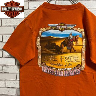 ハーレーダビッドソン(Harley Davidson)の90s 古着 ハーレーダビッドソン  USA製 バックプリント ビッグプリント(Tシャツ/カットソー(半袖/袖なし))