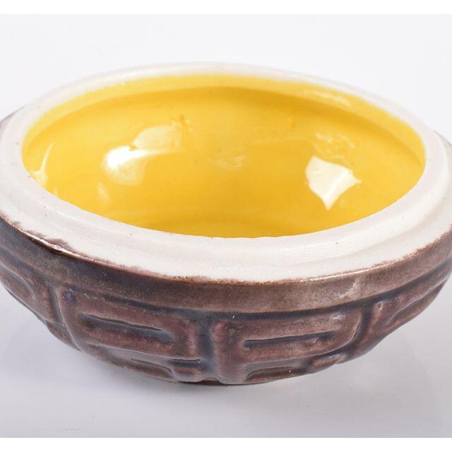 茶道具 清閑寺窯 杉田祥平作 紫交趾 香合 共箱 C R3751 茶道具 清閑寺窯 杉田祥平作 紫交趾 香合 共箱 C R3751