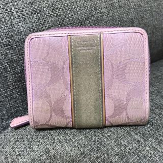 コーチ(COACH)のcoach コーチ 二つ折り財布 ピンク(財布)