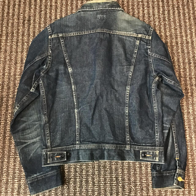 RRL(ダブルアールエル)の【洗練されたクラッシュ加工】RRL デニムジャケット Gジャン　Sサイズ メンズのジャケット/アウター(Gジャン/デニムジャケット)の商品写真