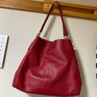 コーチ(COACH)の状態良　コーチ　バッグ　赤(トートバッグ)