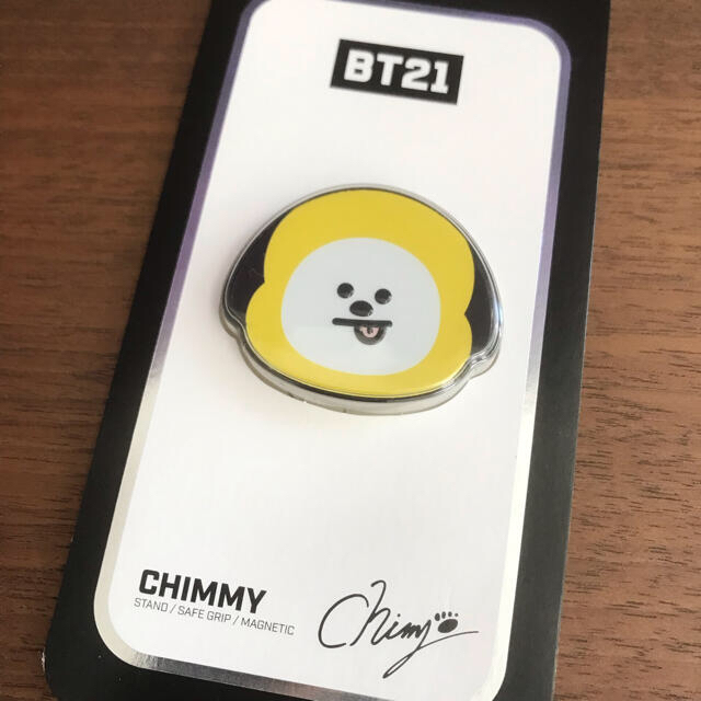 防弾少年団(BTS)(ボウダンショウネンダン)のkikir様専用　bt21 chimmy スマホグリップ スマホ/家電/カメラのスマホアクセサリー(その他)の商品写真