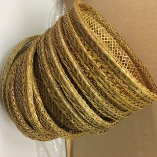 新品☆昭和レトロ☆竹籠☆小サイズ10コ☆新規開店に☆小物入れに☆オーガニック好き(バスケット/かご)