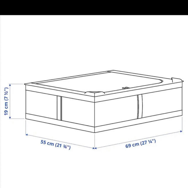 IKEA(イケア)の値下げ！IKEA スクッブ 新品　Mサイズ　白３本 インテリア/住まい/日用品の収納家具(ケース/ボックス)の商品写真