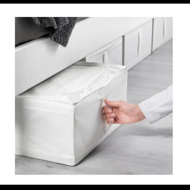 IKEA(イケア)の値下げ！IKEA スクッブ 新品　Mサイズ　白３本 インテリア/住まい/日用品の収納家具(ケース/ボックス)の商品写真