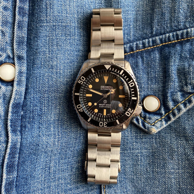 seiko mod ビンテージカスタム skx007 ブラックボーイ