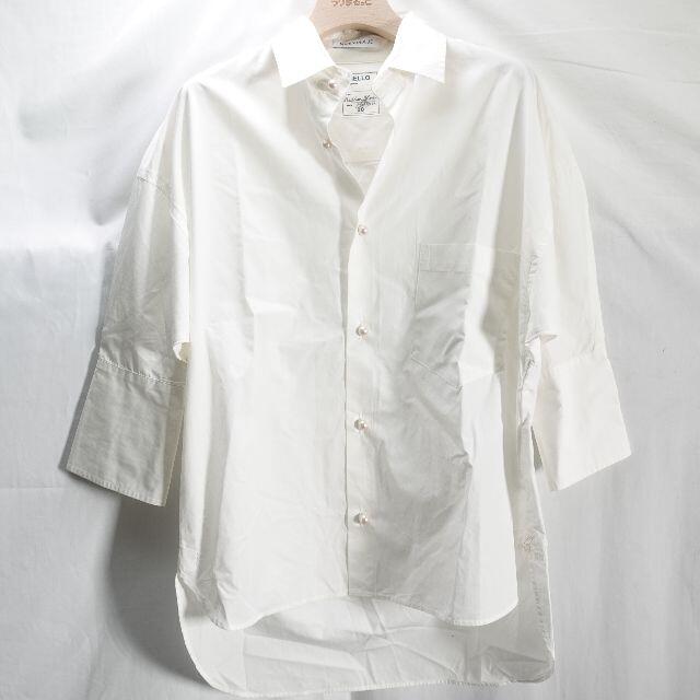 ■MADISONBLUE　パールボタンシャツ　ホワイト　レディースS