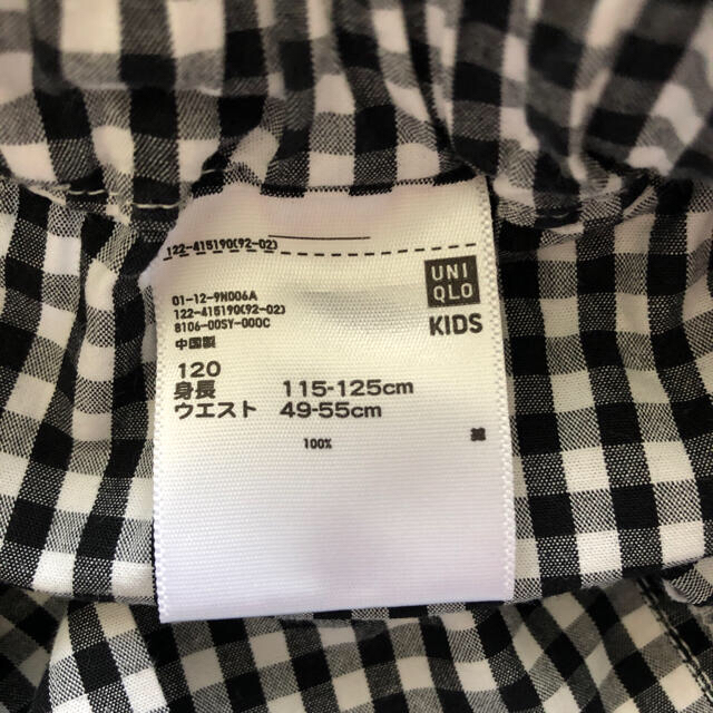 UNIQLO(ユニクロ)のユニクロ　ギンガムチェック&デニム　イージーフレアショートパンツ　2点セット キッズ/ベビー/マタニティのキッズ服女の子用(90cm~)(パンツ/スパッツ)の商品写真