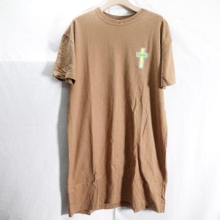 エックスガール(X-girl)のX-girl　Tシャツワンピース　レディース　ブラウン(ひざ丈ワンピース)