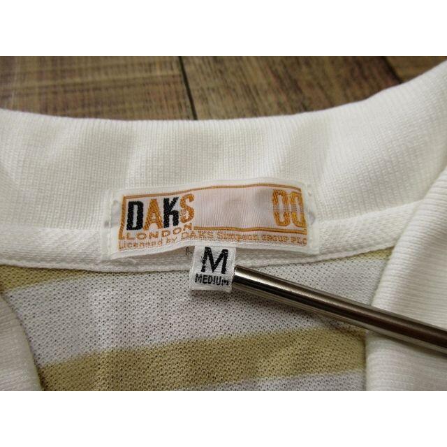 DAKS(ダックス)のG② DAKS ダックス ゴルフ カラフル 刺繍 裏ボーダー ポロ シャツ M メンズのトップス(ポロシャツ)の商品写真