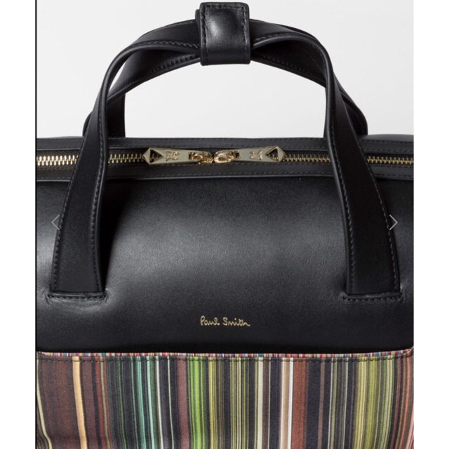 【最終価格】PAUL SMITH ストライプ ミニ レザーボストンバッグ 【最終価格】PAUL SMITH ストライプ ミニ レザーボストンバッグ