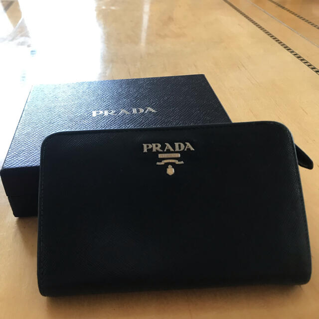 プラダ＊PRADA＊折り財布＊ブラック＊サフィアーノレディース