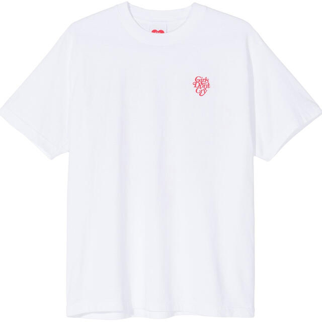 GDC(ジーディーシー)の〈正規品〉girlsdontcry  メンズTシャツ(XL) White×red メンズのトップス(Tシャツ/カットソー(半袖/袖なし))の商品写真