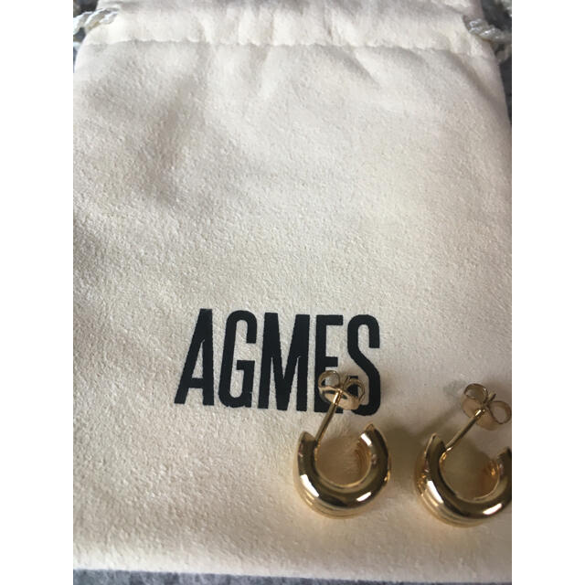 L'Appartement DEUXIEME CLASSE(アパルトモンドゥーズィエムクラス)の【AGMES/アグメス】HOOP PIERCE (S) 新品 レディースのアクセサリー(ピアス)の商品写真