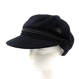 メゾンミッシェル(Maison Michel)のメゾンミッシェル アビー フェルト ベイカーボーイキャップ 帽子 M 紺(キャスケット)