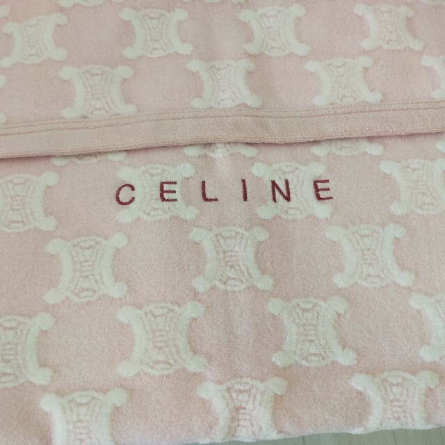 celine - セリーヌ マカダム柄 タオルケット ピンク 毛布 新品未使用品