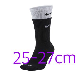 ナイキ(NIKE)のNIKE レイヤード ソックス socks 靴下 黒白 スニーカーソックス L(ソックス)