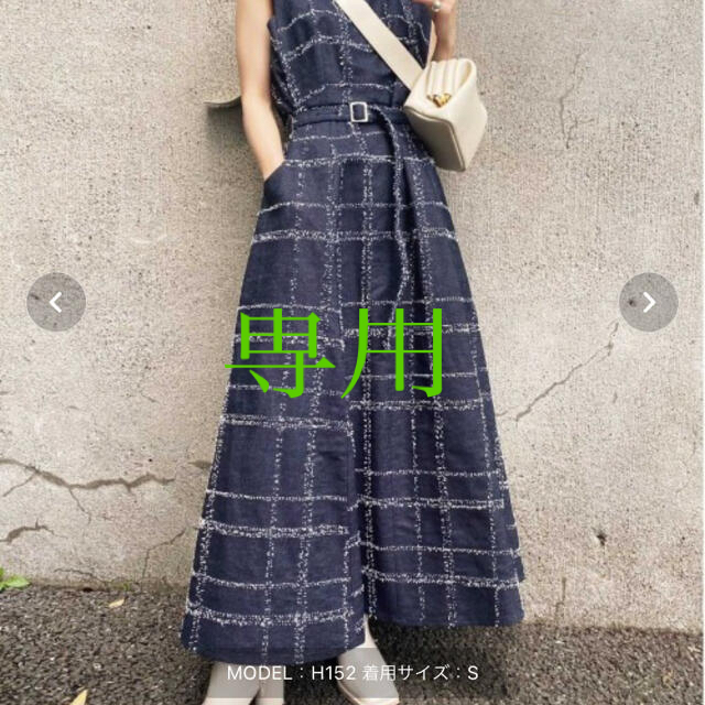 Ameri VINTAGE(アメリヴィンテージ)のNEEDLE CHECK DRESS レディースのワンピース(ロングワンピース/マキシワンピース)の商品写真