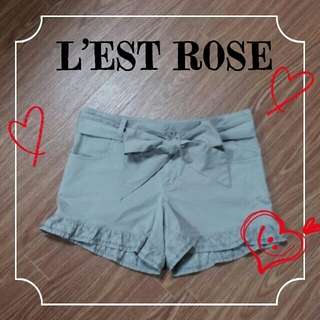 レストローズ(L'EST ROSE)の限定価格★レストローズ裾レースパンツ(ショートパンツ)