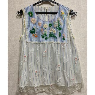 フランシュリッペ(franche lippee)のフランシュリッペ　刺繍ブラウス(シャツ/ブラウス(半袖/袖なし))