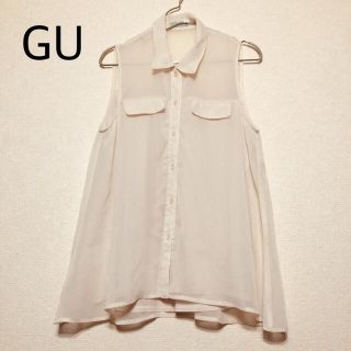 ジーユー(GU)の美品✰GU✰ジーユー✰ノースリーブシャツ✰トップス✰    (シャツ/ブラウス(半袖/袖なし))