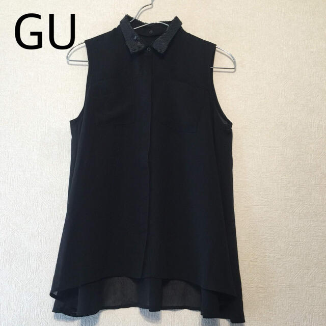 GU(ジーユー)の美品✰2wey☆GU✰ジーユー✰シースルー✰トップス✰シャツ✰   レディースのトップス(シャツ/ブラウス(半袖/袖なし))の商品写真