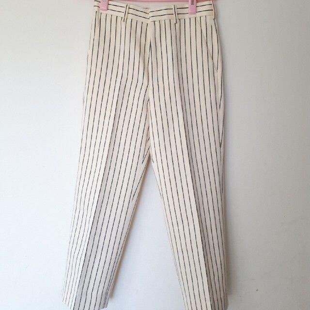 タグ付き未使用ユニオンランチLINEN COTTON STRIPE PANTS - カジュアル ...