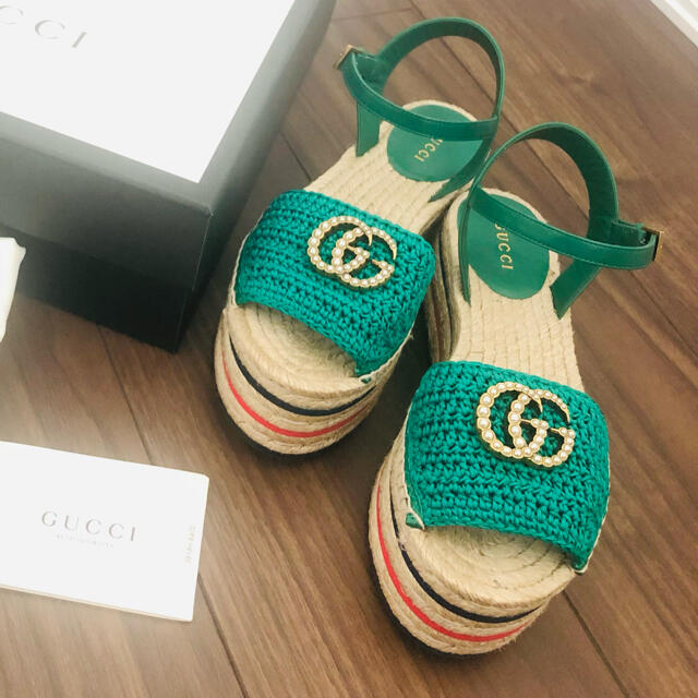 Gucci(グッチ)の22日までの限定セール！新品 GUCCI グッチ ウェッジソール サンダル レディースの靴/シューズ(サンダル)の商品写真