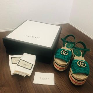 グッチ(Gucci)の22日までの限定セール！新品 GUCCI グッチ ウェッジソール サンダル(サンダル)