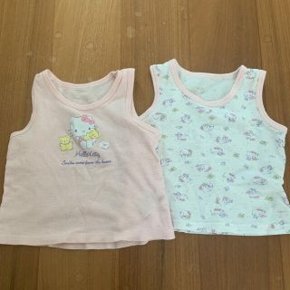 サンリオ(サンリオ)の女の子 肌着 タンクトップ　メッシュ　夏　キティちゃん　下着　2枚セット　キティ(下着)