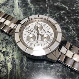 Christian Dior - ディオール クロノグラフ ホワイト 腕時計 美品 ...