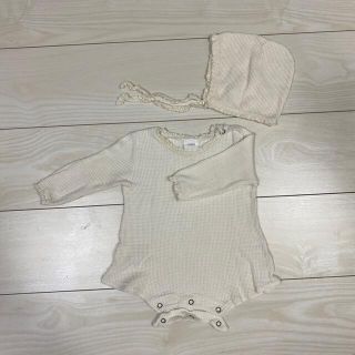 ザラキッズ(ZARA KIDS)のmonbebe ワッフル ロンパース S(ロンパース)