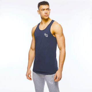 ヴァンキッシュ(VANQUISH)のVANQUISH ESSENTIAL SP NAVY LONGLINE TANK(タンクトップ)